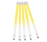 HOLIDYOYO 5pcs Dual-tip Stylus Pens with Silver Fiber Cloth Tips for Capacitive Touchscreens, Precise Handwriting Pen for Smartphones and Tablets, Yellow, Suitable for Home and Professional
