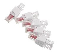 HOLIDYOYO 5pcs Ethernet Modular Plug Pass Through Connectors for Gigabit Network Ethernet Cable Ends Unshielded for Easy DIY Installation Stable Signal Integrity for Office and Home Internet
