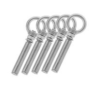 HOLIDYOYO 5pcs Heavy Duty Stainless Steel Dog Tie Out Stake for Dogs Ground Anchor for Camping Hiking and Outdoor Use Easy Insert Pointed Heads for Hard Soil