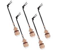HOLIDYOYO 5pcs Khaki Car Perfume Bottle Pendant Hanging Diffuser Refillable Synthetic Material Air Freshener for Creating A Romantic and Elegant Atmosphere in Office