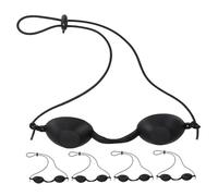 HOLIDYOYO 5pcs Tanning Eye Protection Goggles Uv Safety Features Portable Eye Shades for Sun Exposure for Tanning Beds and Beauty Treatments Black