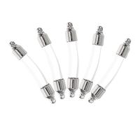 HOLIDYOYO 5pcs Tiny Glass Vials with Screw Lids Silver Metal Caps Small Bottles for Holding Sand or Shells Miniature Reusable Wishing Bottles for Jewelry Making and Craft Projects