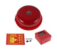 HOLIDYOYO 6-Inch Fire Alarm Bell Emergency Button Hardwired Indoor Audible Notification Bell Building and Warehouse Safety Metal and Plastic Construction