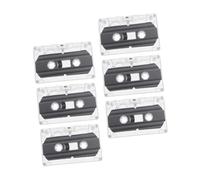 HOLIDYOYO 6 pcs Blank Cassette Tapes with Transparent Hard Case Recordable Empty Audio Tapes for DIY Greeting Party Teaching and Voice Recording Stable Performance and Protective Storage