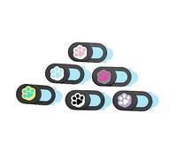 HOLIDYOYO 6 PCS Paw Pattern Webcam Cover Slide Hacking Laptop Camera Privacy Protector Material Cute Animal Design for Computer and Tablet Security