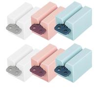 HOLIDYOYO 6 Pcs Toothpaste Rolling Squeezer with Rotating Handles Reusable PP Plastic Tube Squeezers for Toothpaste Creams and Cleansing Foam Space-Saving Bathroom Organizer Includes Pink