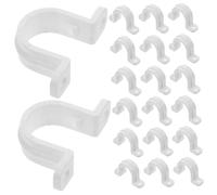 HOLIDYOYO 60pcs PVC Tube Clamp Brackets Mounting Holders White Insulated Flame Retardant Clip Supports for Cable Management Anti-Aging Plastic