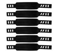 HOLIDYOYO 6Pcs Adjustable Black Bike Pedal Straps for Exercise Bikes Indoor Cycling Foot Straps Replacement Accessories for Home Gym Training and Spinning