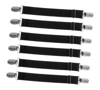 HOLIDYOYO 6Pcs Adjustable Elastic Boot Straps for Heavy Duty Tie Down Loop Multifunctional Non Slip Clips for Motorcycle Pants Sheet Holders and Scooter Accessories Rubber and Metal Material