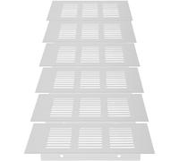 HOLIDYOYO 6pcs Aluminum Alloy Wardrobe Air Vent Grille 80x150mm Rectangular Breathable Mesh for Cabinet, Furniture, and Shoe Cabinet Ventilation Cover