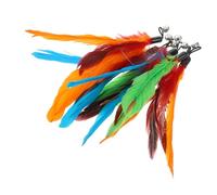 HOLIDYOYO 6pcs Cat Toys Refills Kitten Teaser Attachments Plume Cat Stick Toys for Indoor Adult