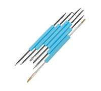 HOLIDYOYO 6pcs Double-Sided Solder Aid Tool Sky-Blue Welding Auxiliary for PCB Circuit Board Repair Assembly Maintenance with Hardened Tips Ergonomic Handle