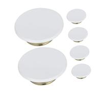 HOLIDYOYO 6pcs Fire Sprinkler Head Covers Iron Concealed Ceiling Plates Fire Safety Protection for Homes Offices Factories Durable Sprinkler Donut Guards for Damage Prevention