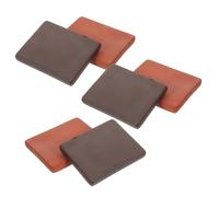 HOLIDYOYO 6pcs Handmade Red Clay Bricks for Turtle Tanks Ceramic Terrarium Decoration Blocks with Smooth Edges for Basking Platforms Climbing Structures and Natural Habitat Landscaping