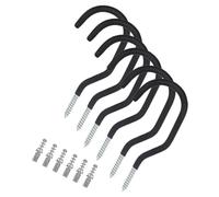 HOLIDYOYO 6pcs Heavy Duty Bike Hooks Garage Ceiling Mount with Expansion Tubes and Straps for Secure Bicycle Storage and Space Saving Organization