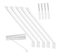 HOLIDYOYO 6pcs Heavy-Duty Metal Brackets for Rv Awning Support and Closet Shelving Camping Bracket for Trailer Bunk and Outdoor Storage Easy Installation Replacement Racks