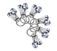 HOLIDYOYO 6pcs Metal Bearing Curtain Rollers Smooth Gliding Track Pulleys for Window Curtains Replacement Accessories Compatible with Various Types