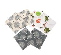 HOLIDYOYO 6pcs Portable Sanitary Napkin Bags with Paste Design Tear-Resistant Pouches for Women Travel Outdoor Storage and Organising Cute Creative Pattern