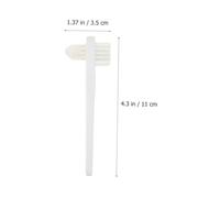 HOLIDYOYO 6Pcs Small Double-Headed Adult Toothbrush for Dentures Oral Care Supply with Soft Bristles Portable Denture Brush for Reach Areas and Gentle Gum Cleaning