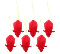 HOLIDYOYO 6pcs Soft Plush Mouse Cat, Interactive Indoor Cat Plaything with Catnip, Small Wear-resistant Kitten Accessory for Fun Exercise and Hunting Simulation