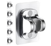 HOLIDYOYO 6pcs Strong Adhesive Showerhead Holder Adjustable Multi-Angle Wall Mount Bracket for Handheld Showerheads Installation No Drilling Required Plastic Shower Spray Holder