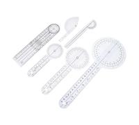 HOLIDYOYO 6pcs Transparent Plastic Goniometer Medical Angle Ruler Protractor for Joint Range of Motion Measurement in Physical Therapy and Rehabilitation