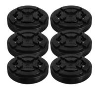 HOLIDYOYO 6pcs Two Post Car Lift Rubber Pads, Black round Jack Rubber Blocks for Automotive Repair, Replacement Lifting Mats for Garage Workshop Vehicle Maintenance