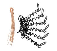 HOLIDYOYO 6Pcs Wear-resistant Wooden Wedding Reserved Signs with Hanging Design Elegant Black Chair Decorations for Reception Party Seating DIY Table Markers for Wedding Supplies