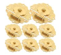 HOLIDYOYO 8Pcs Antique Embossing Latch Hasp Clasp Lock - Asian Inspired Wood Box Latch, Retro Lock Hasps for Small Jewelry Cases, Cabinet, Antique Hardware, Golden