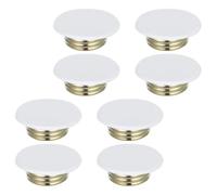 HOLIDYOYO 8pcs Fire Sprinkler Head Cover Plate White Concealed Flat Iron Sprinkler Escutcheon Plate with High Temperature Resistance and Easy Maintenance for Offices and Homes