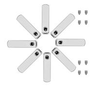 HOLIDYOYO 8pcs Metal Shoelace End Caps Silver 6mm Outer Diameter 4mm Inner Diameter Replacement Tips for Shoestrings, Hoodie Strings, and Pants Drawstrings