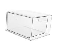 HOLIDYOYO Acrylic Cosmetic Storage Box Stackable Bathroom Vanity Organizer for Makeup Supplies and Facial Tissue Holder