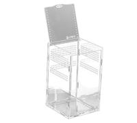 HOLIDYOYO Acrylic Transparent Reptile Case Pet Keeping Box with Breathable Easy to Clean Terrarium Habitat for Lizards Snakes Amphibians