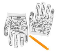 HOLIDYOYO Acupressure Massage Gloves and Stick Set, Elastic Multi-use Finger Massage Gloves with Printing for Hand Reflexology and Fatigue Relief, Reusable Tool for Men and Women Hand
