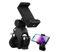 HOLIDYOYO Adjustable Rotating Mic Stand Phone Holder Clamp Secure Cellphone Mount Compatible with Various Microphone Stands Black Clip for Music Performers and Recording Setups