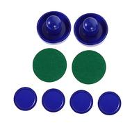 HOLIDYOYO Air Hockey Pucks and Pushers Blue Plastic Pucks with Blue Sliders Table Hockey Accessories Replacement for Indoor Family Games