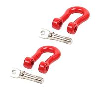 HOLIDYOYO Alloy Tow Hook Ring for Car Truck Adjustable Racing Style Tow Bar Decoration Easy Install Red U Shaped Trailer Hook Accessories