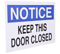 HOLIDYOYO Aluminum Keep This Door Closed Sign Practical Warning Notice for Business Doors Easy Installation Safety Plate for Shop and Office Use