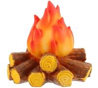 HOLIDYOYO Artificial Fake Campfire Night Light, 3D LED Fake Fire Pit Firewood Lamp Realistic Log Flameless Candle Bonfire Model for Halloween Campfire