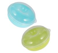 HOLIDYOYO Bagel Fresh Holder Container,2Pcs Bread Storage Keeper Saver Sandwich Containers Round Bagel Fresh Saver Donut Keeper Holder Food Container for Fridge
