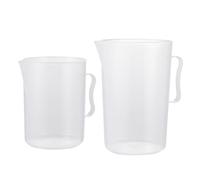 HOLIDYOYO Baking Measuring Cups Plastic 2pcs Clear Graduated Large Capacity Measuring Pitchers Lightweight and Easy Drainage 1000ml and 2000ml