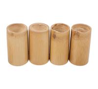 HOLIDYOYO Bamboo Cupping Cups Set 4pcs Large Size 7-8cm Diameter Reusable Chinese Cupping Tool for Muscle Therapy and Acupressure Massage at Home Or Clinic