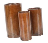HOLIDYOYO Bamboo Cupping Set 3pcs Small Medium Large Thickened Bamboo Jars Wear-Resistant Cupping Supplies for Home Body Care Therapy Massage Tool