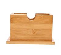 HOLIDYOYO Bamboo Tissue Holder Box Desktop Napkin Dispenser with Smooth Large Opening Removable Cover for Household Table Use Stylish Home Decor