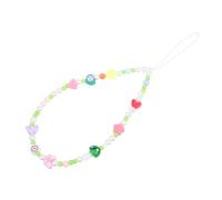HOLIDYOYO Beaded Smartphone Chain Wrist Strap Anti-lost Phone Lanyard with Cartoon Butterfly Heart Mushroom Design for Mobile Decoration and Secure Carry