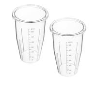 HOLIDYOYO Blender Replacement Cups for Versatile Usage and Wide Compatibility 650ml 2pcs with Measurement Scale, PC Material Mixing Cups and Mixing for Juicing, Mixing, and Blending Tasks