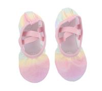 HOLIDYOYO Breathable Childrens Ballet Shoes for Lightweight Slip Ballet Flats with Sole Comfortable Gymnastics Slippers for Preschool Dance Practice and Yoga Gradient Pink