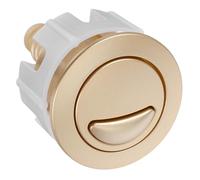 HOLIDYOYO Brushed Gold Toilet Flush Button with Dual Flush Toilet Tank Button Feature Abs Material Round Shape User-Friendly Design and Universal Compatibility for Modern Bathroom