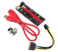 HOLIDYOYO Cable Capabilities Card Pcie Graphics Pvc Red and Copper Extension Material Boosts Provides Uninterrupted Connection for Multimedia External Gpu Laptop Setup and Mining
