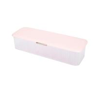 HOLIDYOYO Cable Storage Box with Compartments Large Capacity Plastic Organizer for Power Cords and Data Cables for Home Office Use Pink